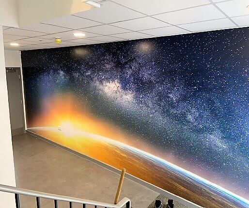 Crawley College space wall graphic